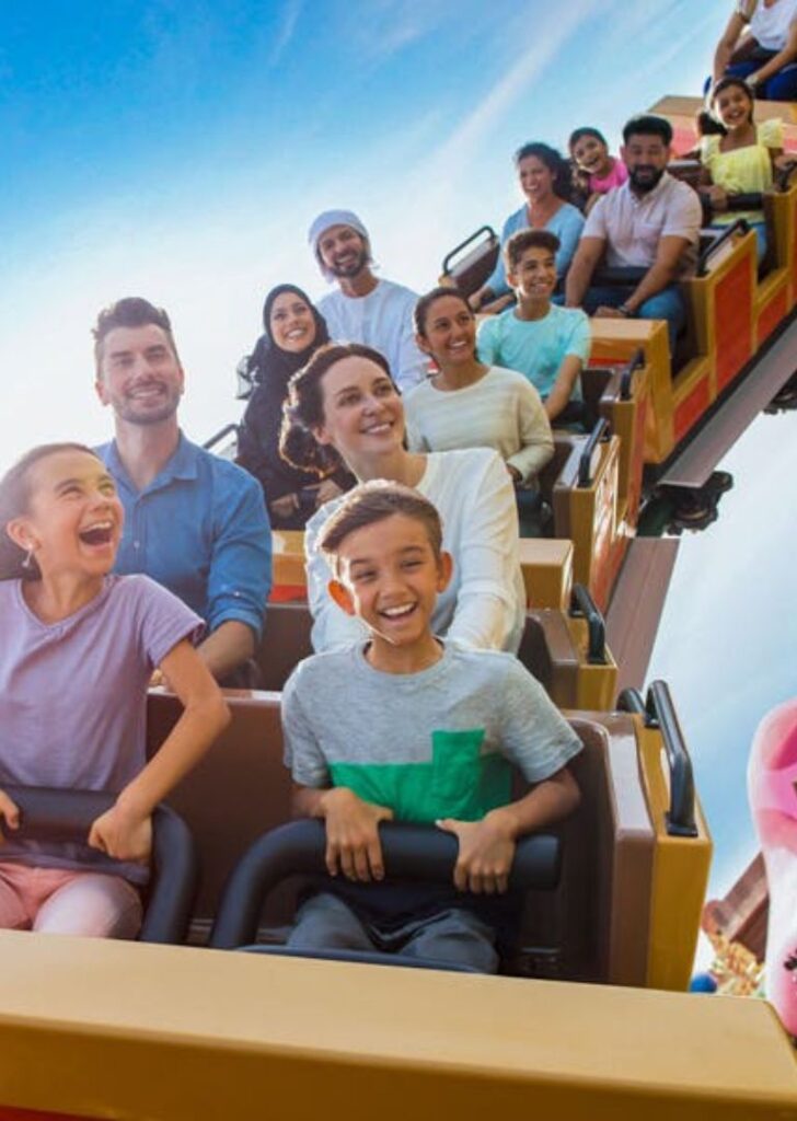 Roller coaster at Motiongate Dubai