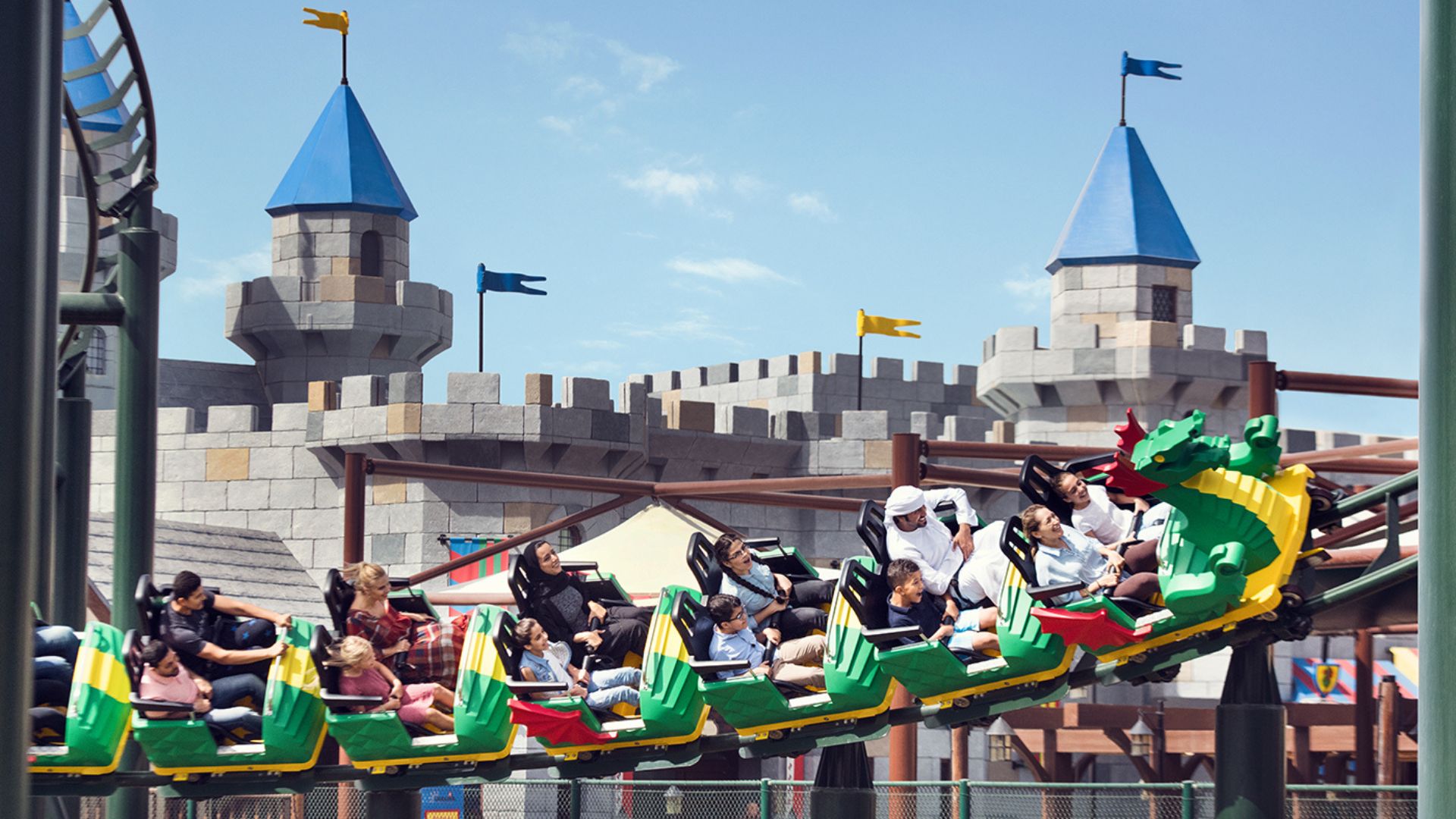Dragon Roller Coaster at Legoland Dubai