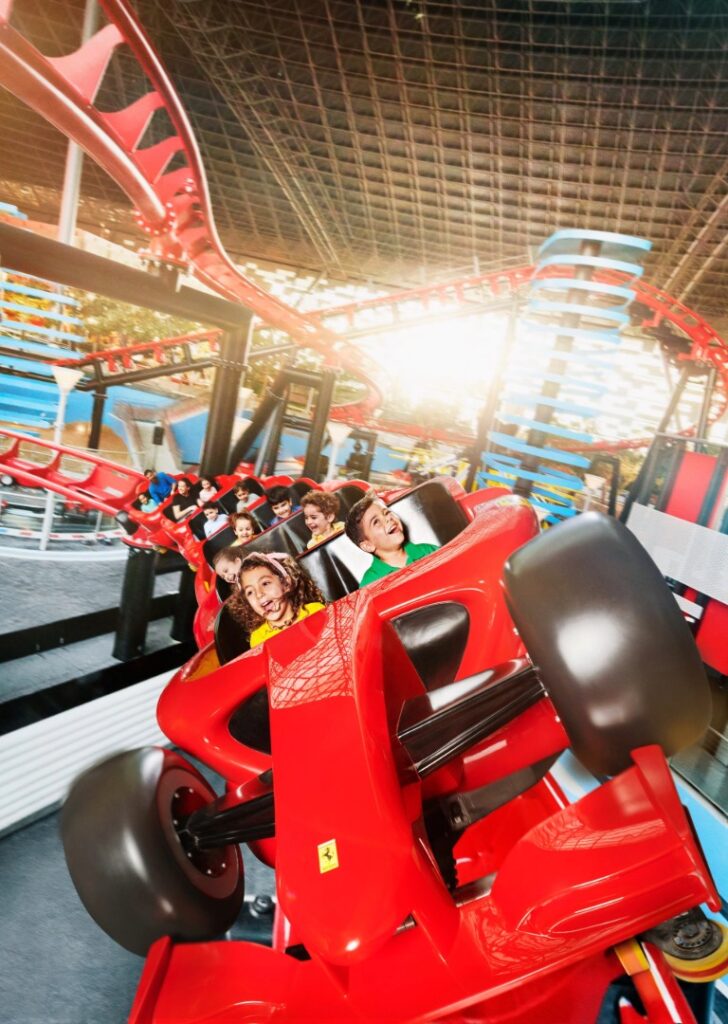 Formula Rossa Junior roller coaster at Ferrari World Abu Dhabi